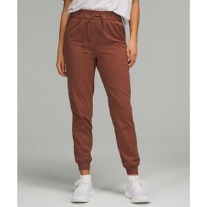 Lululemon Stretch Brown Nylon High-Rise Jogger Size 14
